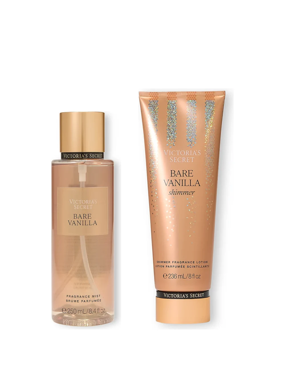 Kit Bare Vanilla — Splash 250ml + Hidratante Shimmer 236ml — foto 1